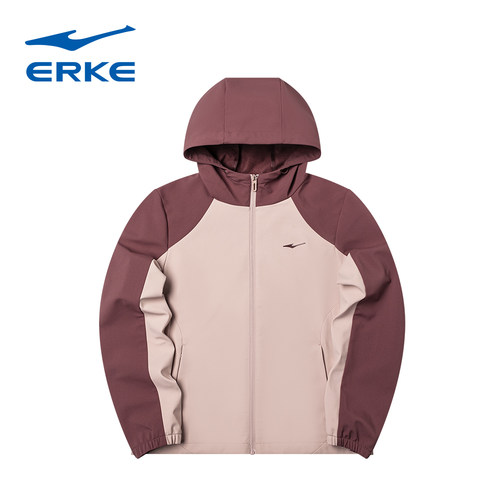 鸿星尔克女外套秋冬季新款女士加绒软壳冲锋夹克风衣12225402293