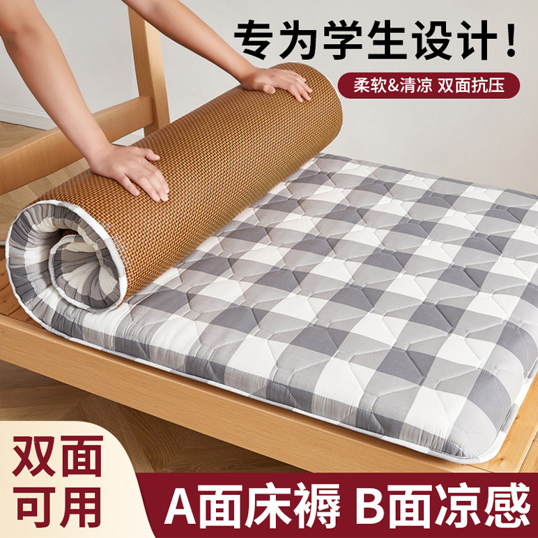 学生凉席床垫软垫子冬夏两用90x190单人宿舍专用双面垫被褥子夏季