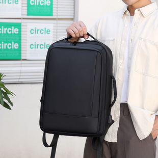 可扩容商务双肩包男士新款高端大学生上班通勤出差15.6寸电脑背包