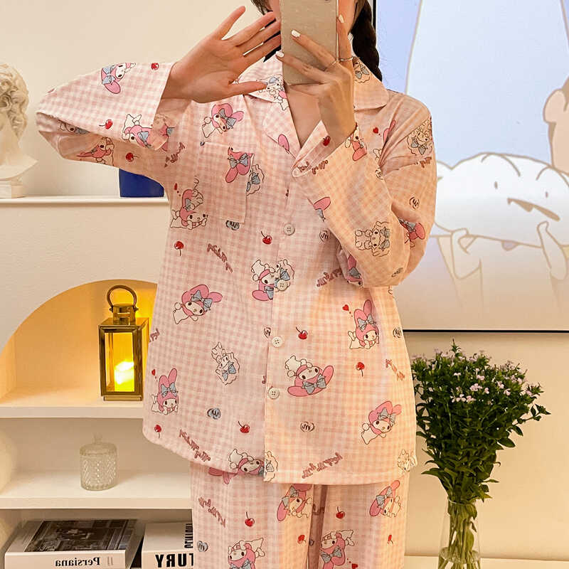 日系家居服套装纯棉美乐蒂睡衣