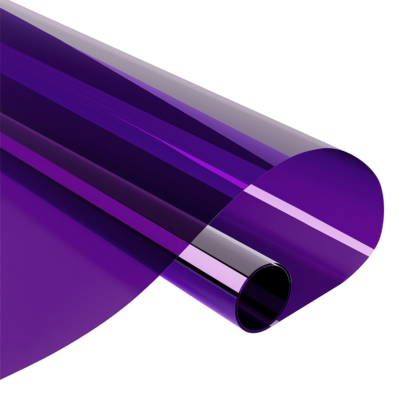 紫色彩色玻璃纸透光透明改色膜