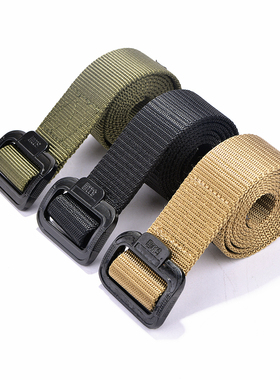 511黑鹰战术户外美式S帆布皮带 特种兵工装武装军训作训内腰带