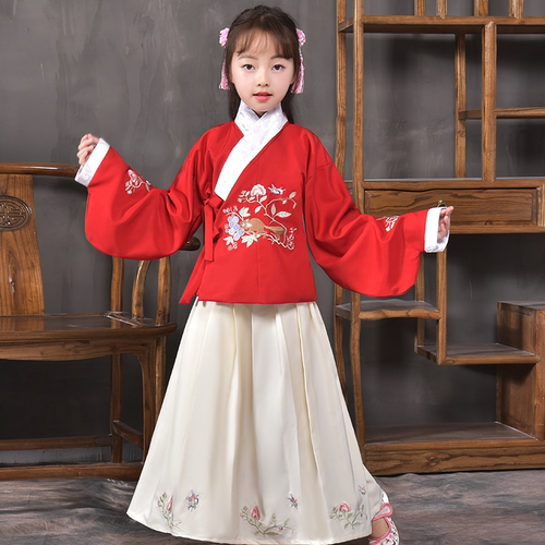 琵琶袖儿童汉服女童交