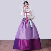 女士韩服新款 高档刺绣花韩国长裙上衣套装 朝鲜结婚礼服表演出舞蹈