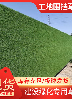 工地围挡草坪地毯仿真人造塑料工程假草皮建筑施工绿色户外围墙网