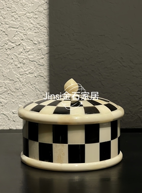 中古风复古印度进口牛骨收纳盒首