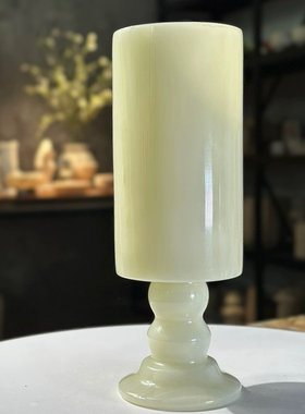 中式法式玉石花器花瓶摆件