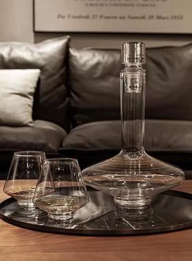 现代简约家居设计茶几桌面软装饰品洋酒杯套装搭配托盘洋酒具摆件