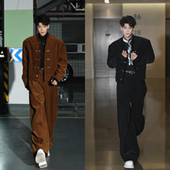 潮牌休闲外套长裤 直播间同款 复古设计感立领夹克男款 套装 秋季 美式