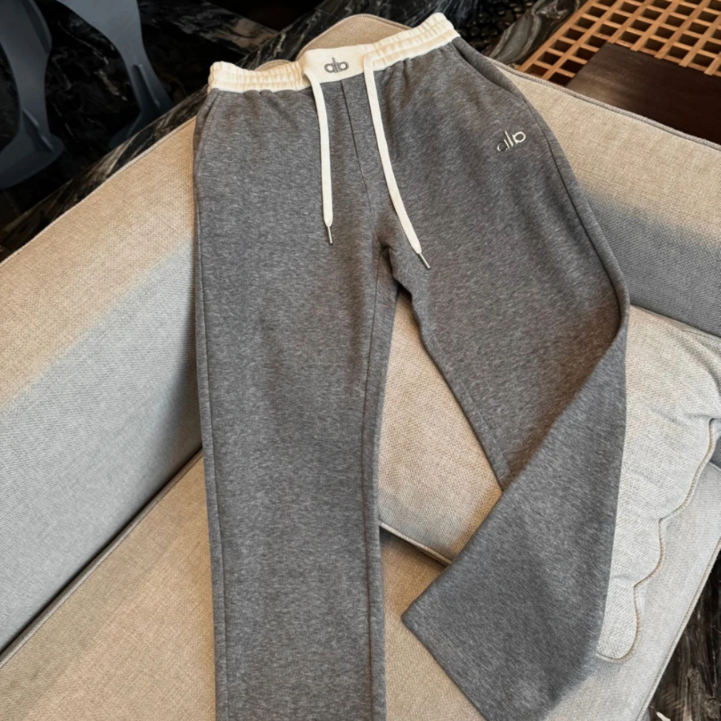 男士拼接撞色直筒休闲裤卫裤