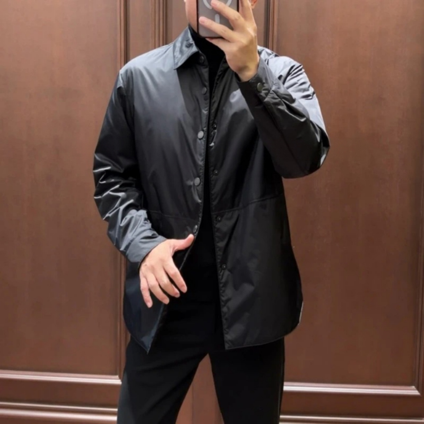 轻奢男士翻领简约棉服时尚高级感