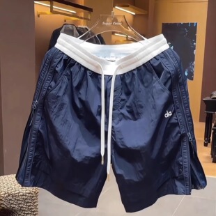 夏季 老钱风拉链拼接设计轻薄百搭休闲短裤 新款 短裤 男士 直播间同款