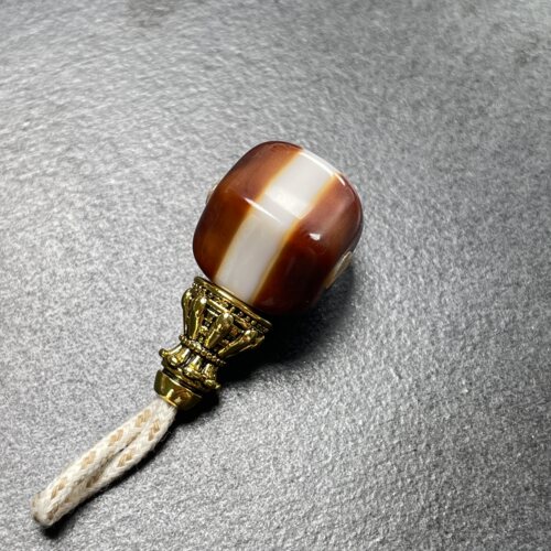 天然糖色一线药师六棱多棱菱形三通配件手工串珠配饰散珠11mm左右