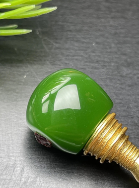 果绿色分体三通苹果绿尺寸11mm-12mm文玩菩提配饰