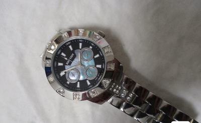 新款韩式三眼手表时尚热销男女WATCHMEN学院风石英表