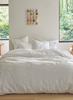 Olivier Desforges英国代购高端纯棉水洗棉四件套床品纯色现代风