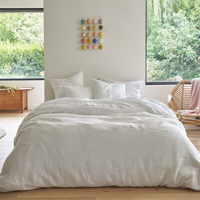 Olivier Desforges英国代购高端纯棉水洗棉四件套床品纯色现代风