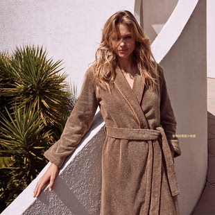 女士有机棉睡袍浴袍高级感北欧超柔小众四季 Yves Delorme英国代购