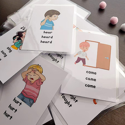 英语单词卡片动词过去式过去分词96张