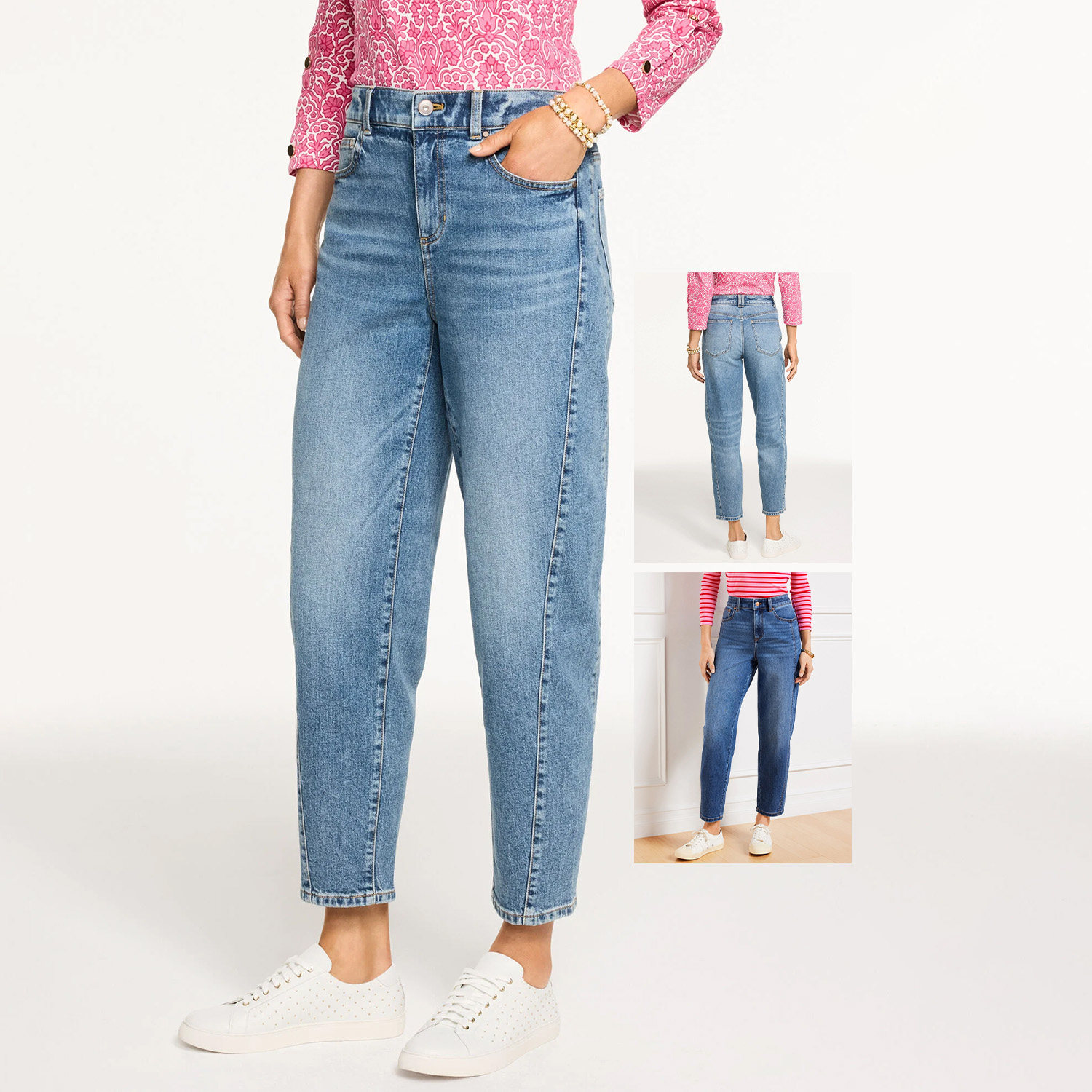 四季莱赛尔棉水洗立体裁剪小脚宽松锥形萝卜裤九分牛仔裤 有大码