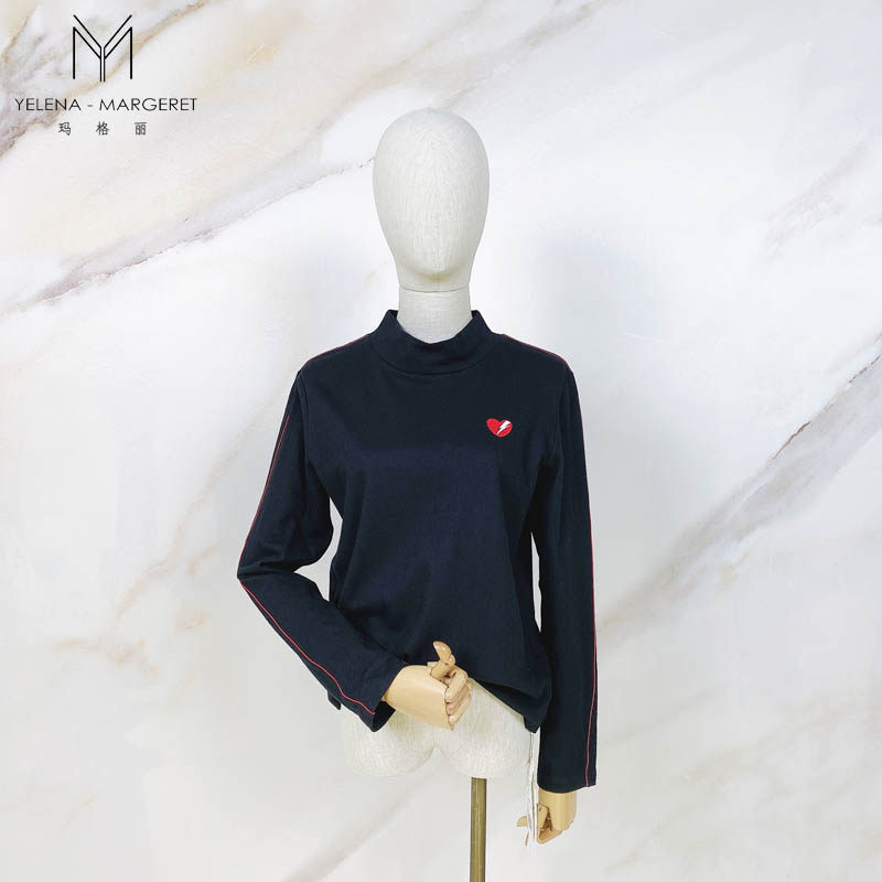 玛格丽女装秋冬运动羊毛套头衫yi4ts3460
