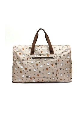 可爱小兔子印花可折叠大容量旅行拉杆箱行李袋手提单肩斜挎包大包