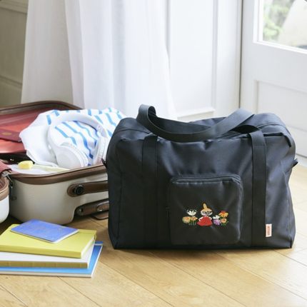 姆明刺绣大容量轻便可折叠手提单肩旅行包行李包健身包