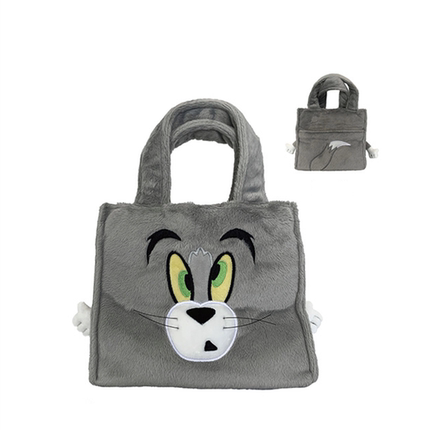 日本动漫周边毛和老鼠汤姆猫毛绒卡通可爱tom手提包手拎小包