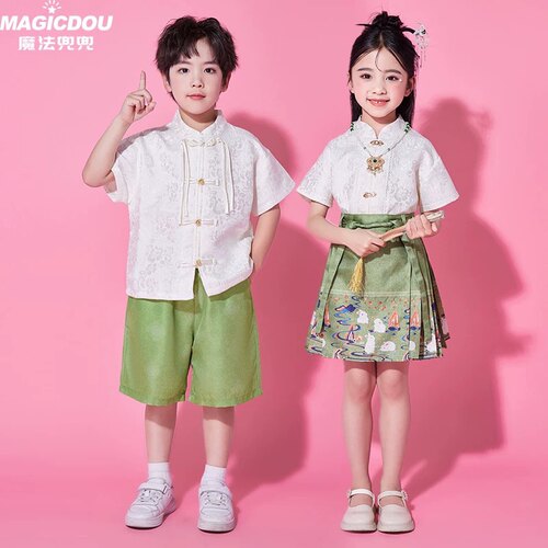 六一儿童演出服幼儿园中国风朗诵汉服小学生合唱服舞台表演服装夏