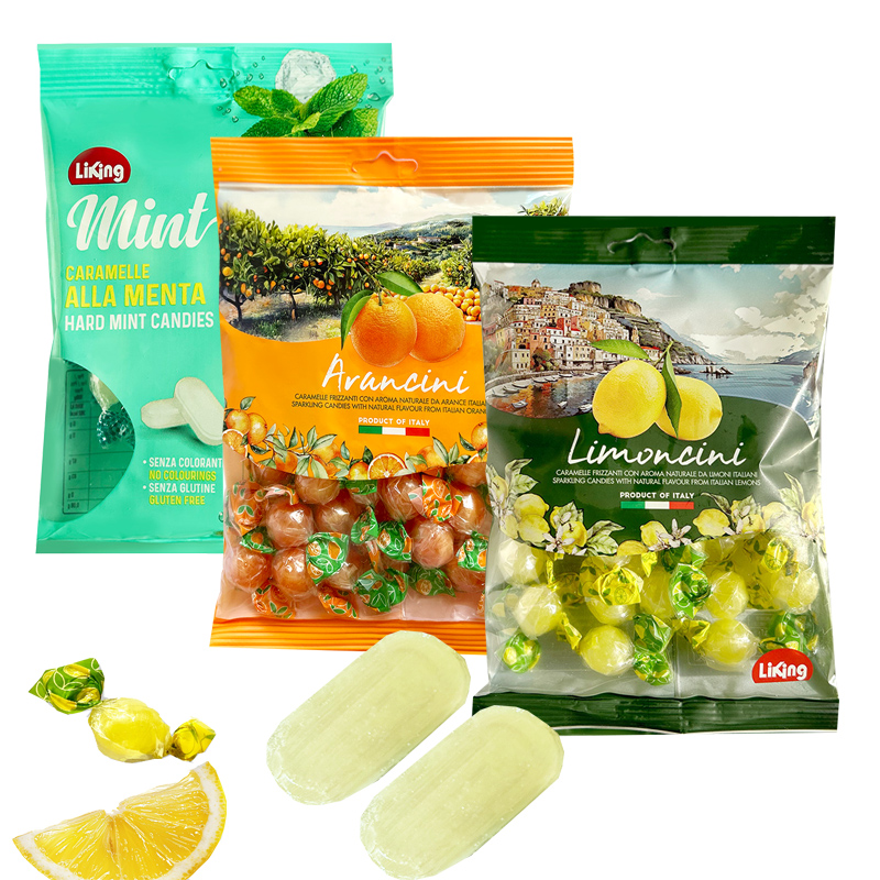 意大利进口Li King薄荷清凉糖果办公室休闲零食小吃柠檬味橙子味