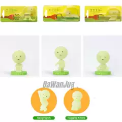Smiski Luminous Elf Corner Keychain Hanging Chain Bobblehead Doll Zipper Pendant Zipperbite