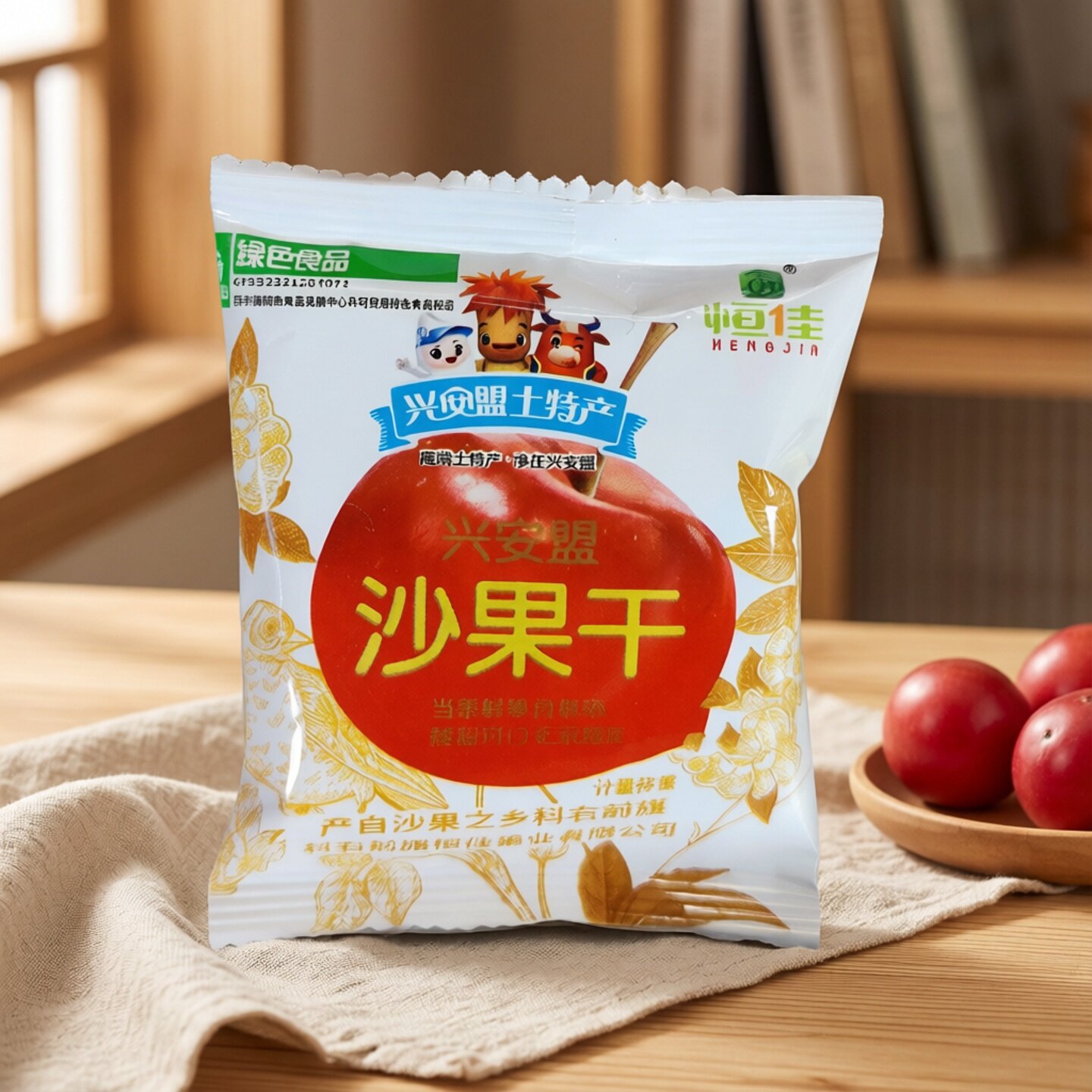 恒佳沙果干内蒙古特产酸甜可口儿童零食独立小袋包装果干干净卫生