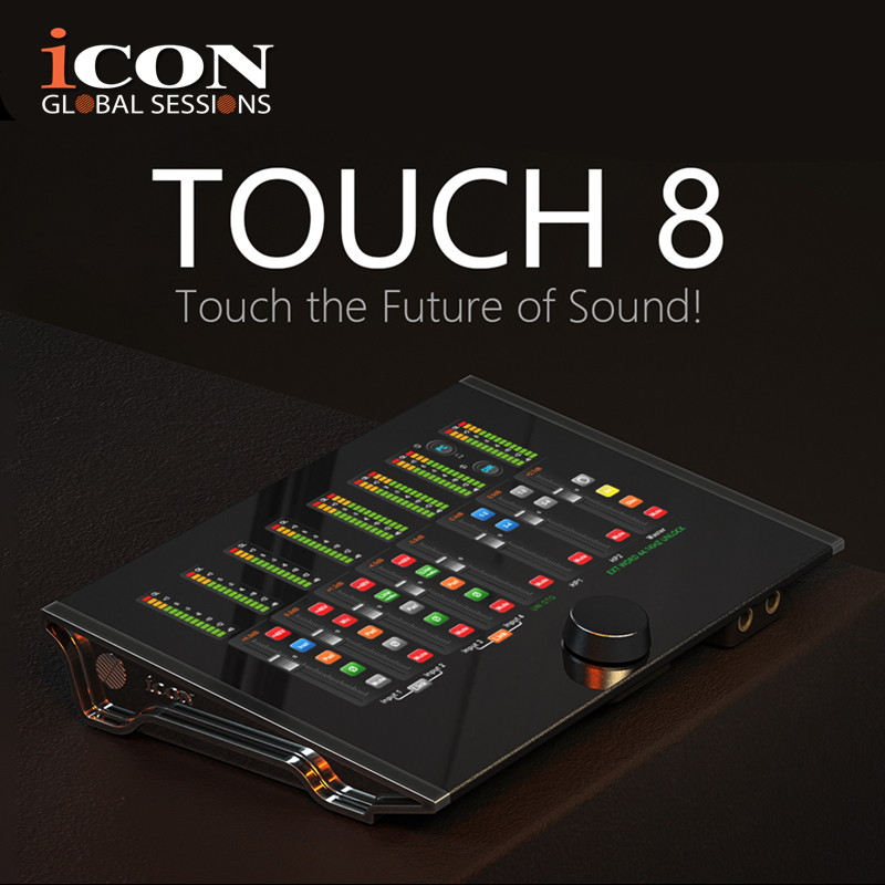 iCON艾肯声卡Touch8新款高音质专业直播唱歌电脑智能触屏外置声卡