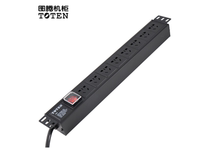 图腾(TOTEN)8位10A PDU 机柜电源分配器 多用插孔pdu电源 机柜专用插座 网络机柜PDU 带开关3米线