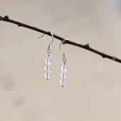 白水晶耳环s925纯银耳环 不必成为别人 不会撞款 节日礼物