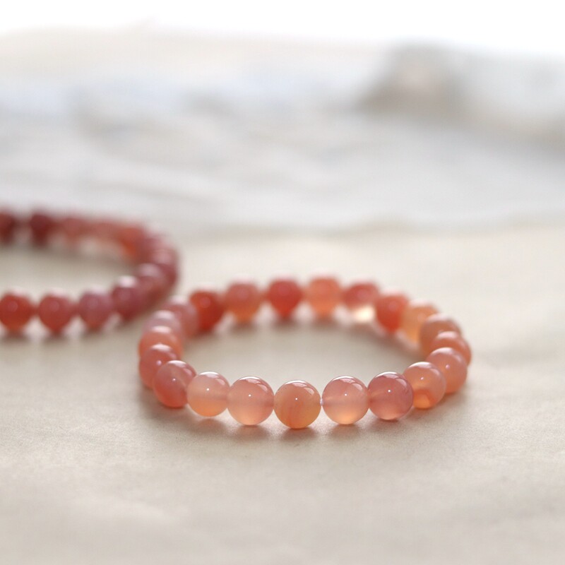 一物一图# 月上海棠 - 非洲玛瑙手串 新中式礼物