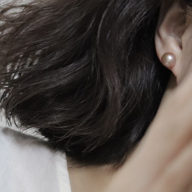 늘 그렇듯이 - 천연 담수진주 귀걸이 절친을 위한 은은한 핑크색 선물