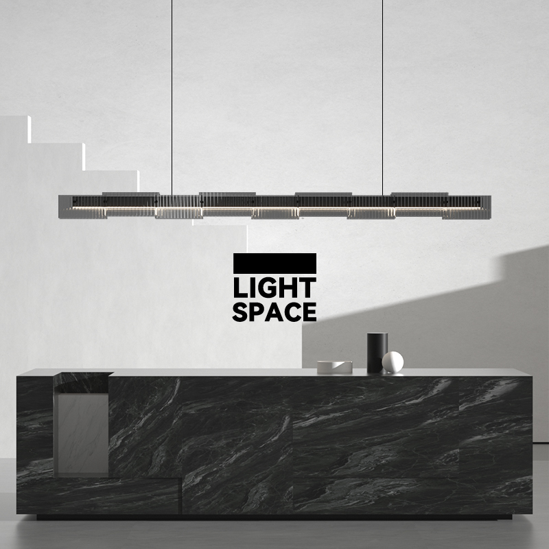 意式极简餐厅吊灯现代简约高品质北欧吧台岛台设计感一字长条灯