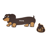 物理少年「杰克快跑」腊肠犬立体感居家办公杰克桌垫鼠标垫套装