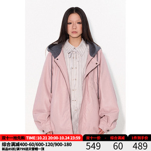 物理少年《长巷-物理街》「蝴蝶印象」刺绣皮衣棉服 蝴蝶结猛男粉