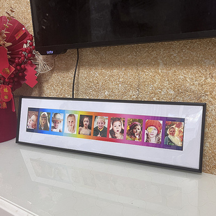 拍立得彩虹mini相纸相框相架专用闺蜜情侣sq方相纸画 画框裱迷你