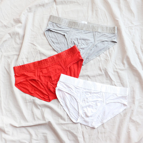 包邮三角内裤莫代尔白色运动男生