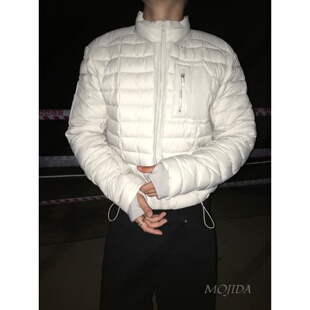韩国代购男装羽绒服立领轻量化鸭绒压纹螺纹袖套指保暖冬季JK5336