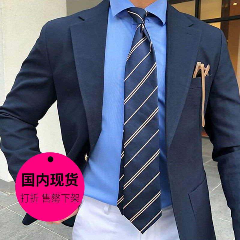 【特价现货】韩国东大门男装单排扣Blazer布雷泽金扣单西装JK1214