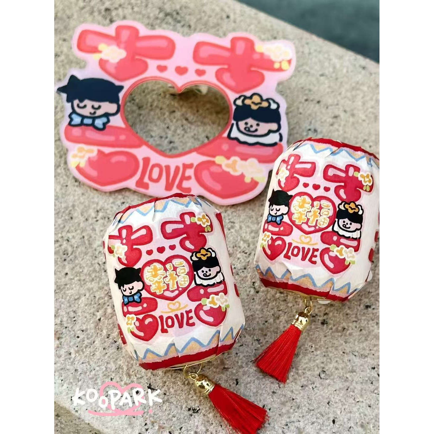 手作小灯笼冰箱贴结婚礼物情侣