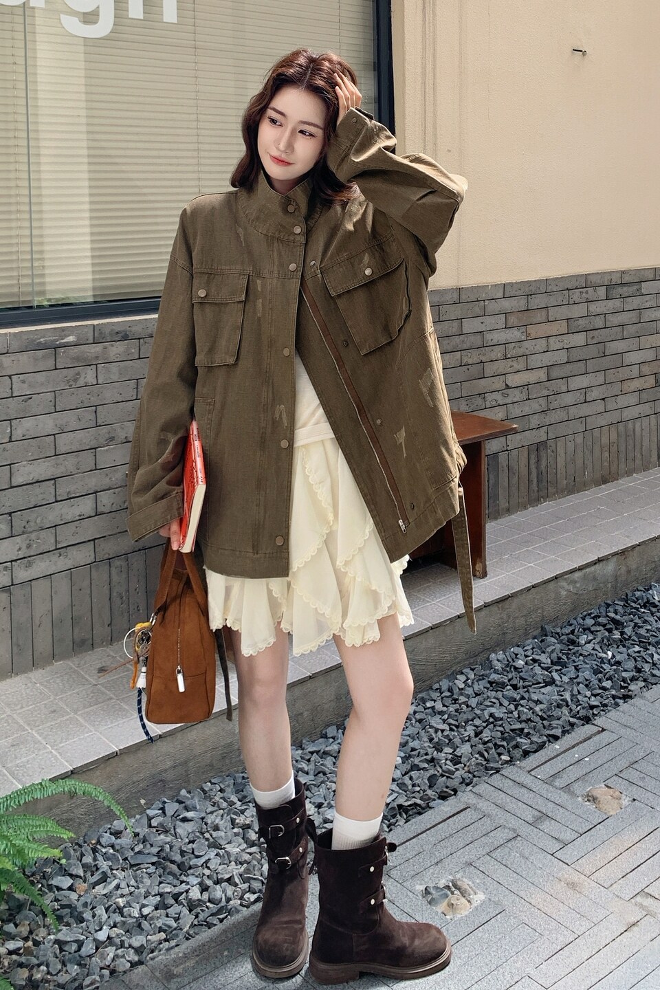 大货牛仔风衣2D073-66128-P165-K238,女装风衣,2D073