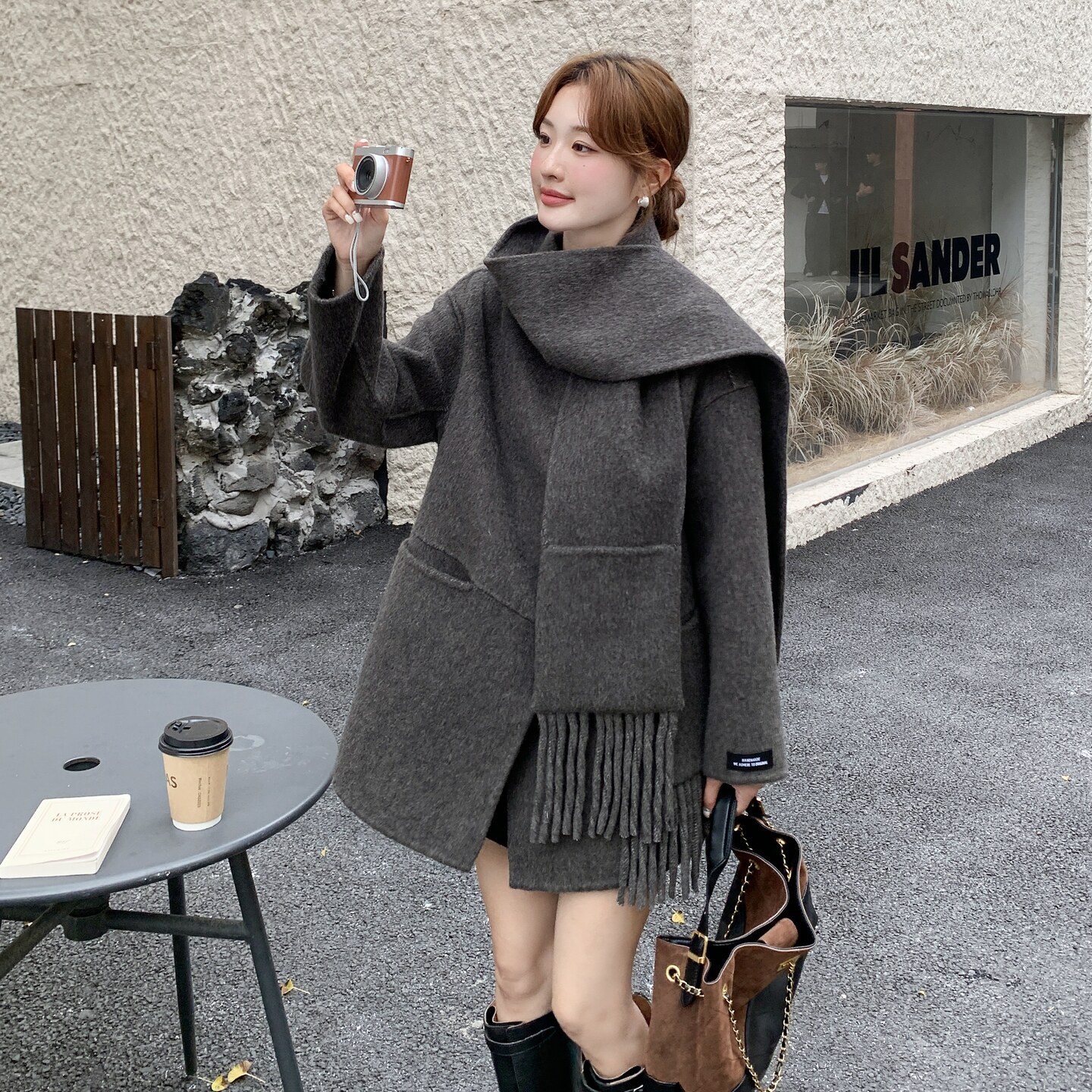 双面呢大衣2D073-66162-P275-K398,女装毛呢外套,2D073