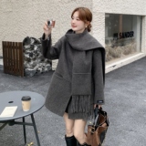 双面呢大衣2D073-66162-P275-K398，女装毛呢外套，2D073