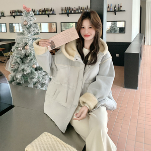 大货 新款拼接羽绒服90绒2D073-66212-P325-K488图片