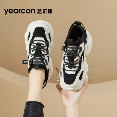 意尔康官方旗舰店女鞋老爹鞋运动